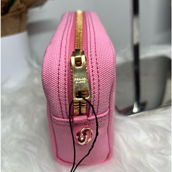 Authentic prada canapa logo pouch converted into crossbody/sling/shoulder bag - Picture 9 of 17